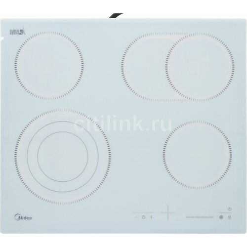 Электрическая варочная панель Midea MCH64767FW, Hi-Light, независимая, белый