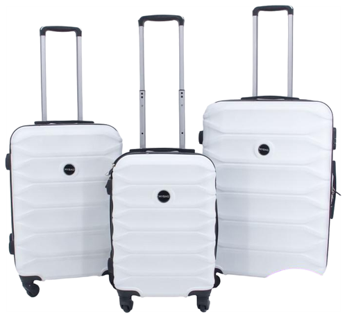Комплект чемоданов , 3 шт., 91 л, размер S/M/L, белый