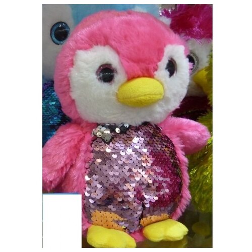 Игрушка мягкая пингвин с пайетками розовый, 20 см Мульти-пульти A44997-20NS