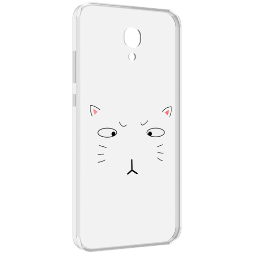 Чехол MyPads кот-части-лица для Meizu M6 (M711Q) задняя-панель-накладка-бампер