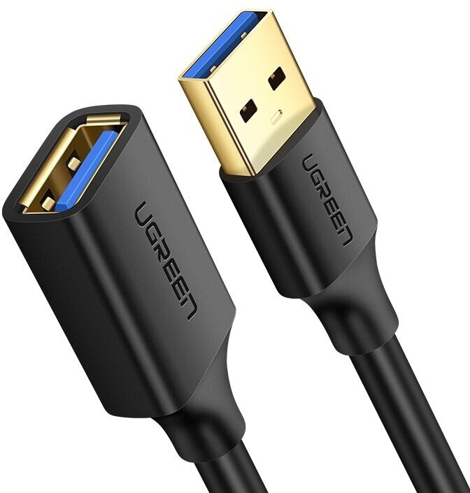 Кабель-удлинитель UGREEN USB-А 3.0 Male-Female. 5 Гбс. 3м. цвет черный (30127)