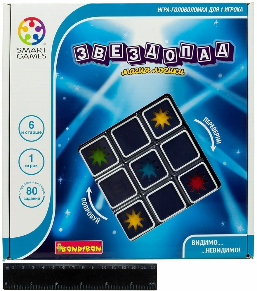 Головоломка BONDIBON Smart Games Звездопад ВВ4680 черный - фотография № 10