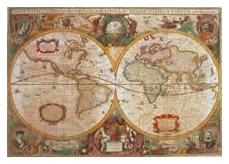 Пазл-1000 Древняя карта мира (31229) Clementoni - фото №4