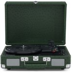 Виниловый проигрыватель CROSLEY CRUISER PLUS [CR8005F-OS4] Green Ostrich c двухсторонним Bluetooth - изображение