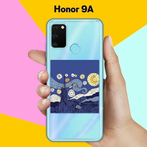 Силиконовый чехол Ночь на Honor 9A силиконовый чехол на honor 9a хонор 9а silky touch premium с принтом k heart красный