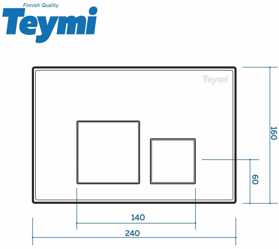 Готовое решение Teymi: Инсталляция Aina 45 + клавиша смыва Kati хром + унитаз Solli F01186 - фотография № 14