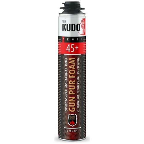 пена монтажная профессиональная kudo absolut proff 65 arktika 18°c 1000 мл kudo арт kupp10w65 KUDO Пена полиуретановая монтажная профессиональная огнестойкая всесезонная PROFF 45+ + KUPPF10U45+