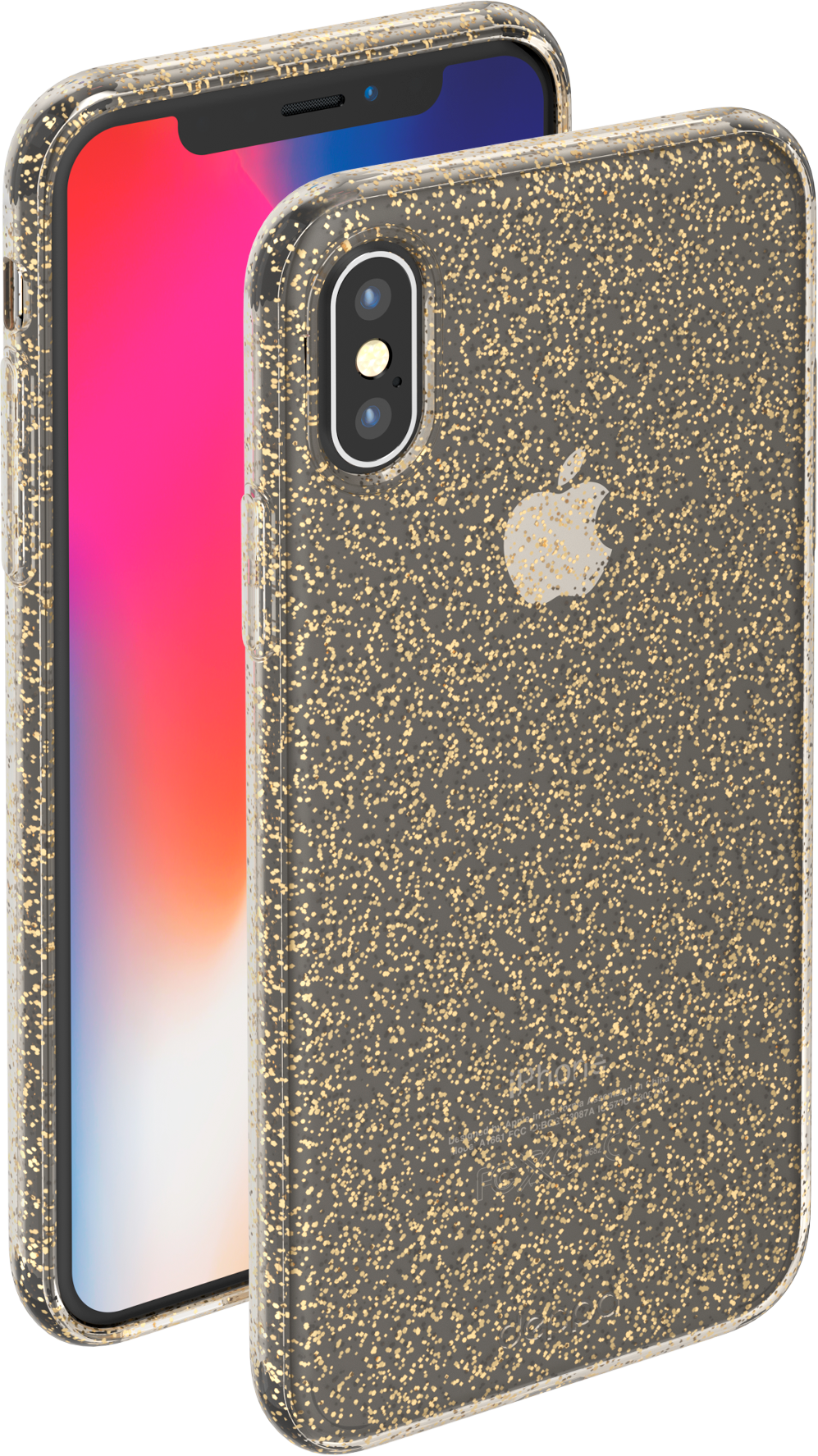 Чехол Chic Case для Apple iPhone X, золотой, Deppa 85340