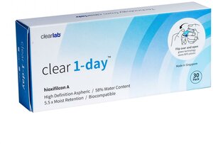 Контактные линзы Clearlab Clear 1-Day Однодневные, -5.50 / 14.2 / 8.7, 30 шт.