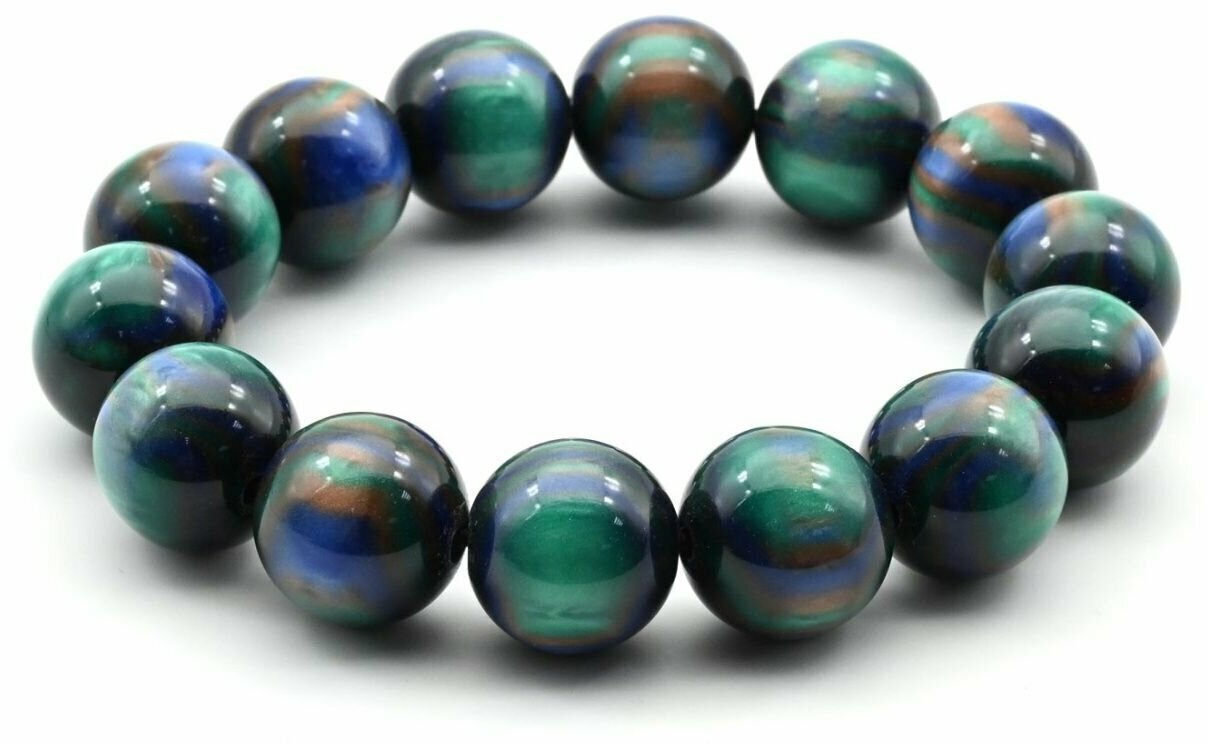 Браслет цепочка  искусственный камень  размер 18 см