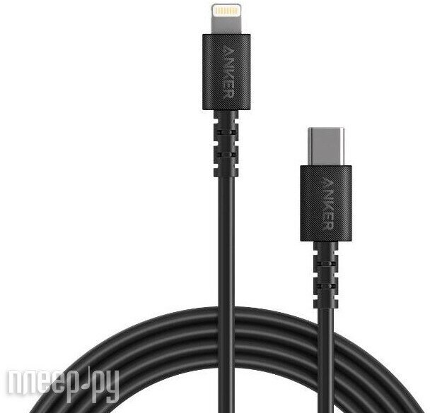 Кабель Anker PowerLine Select USB Type-C - Lightning 0.9 м цвет Черный (A8612H11) - фото №8