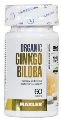 Maxler Organic Ginkgo Biloba таб., 100 мл, 120 г, 60 шт.
