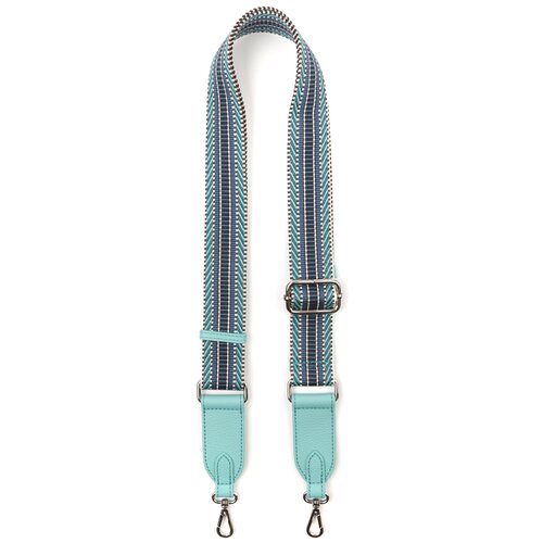 фото Ремень для сумки fabretti fb2007-9, фактура плетеная, бирюзовый