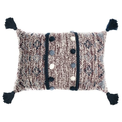 фото Подушка декоративная с помпонами и кисточками ethnic, 40х60 см tkano