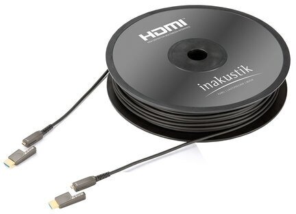 InAkustik Exzellenz Profi HDMI2.0 optical fiber cable 18Gbps, Typ D>A, 15.0 m,0092431015