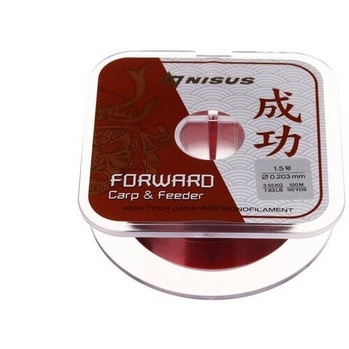 Леска NISUS FORWARD Carp & Feeder, диаметр 0.203 мм, тест 3.55 кг, 100 м, коричневая леска nisus forward carp