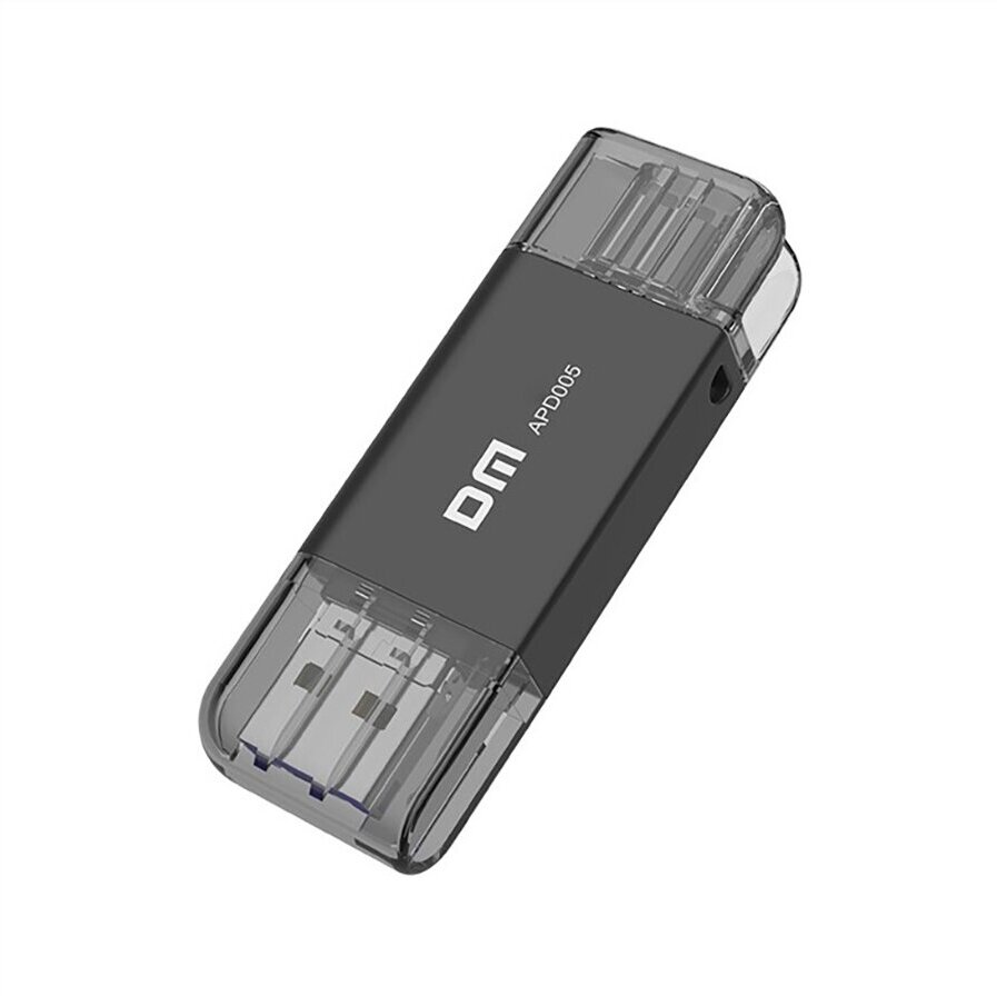 Флешка DM APD005 3 in 1, 256Gb, (USB 2.0, Lightning, USB Type-C), Черный APD005-3 in 1 256Gb - фото №3