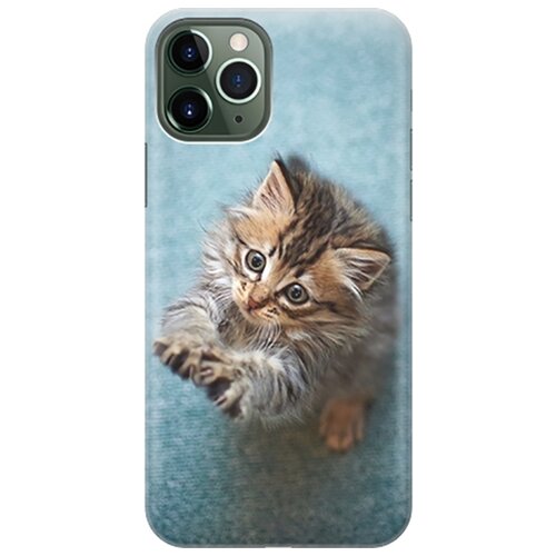 фото Re:pa cиликоновый чехол - накладка artcolor для apple iphone 11 pro max с принтом "котёнок на голубом"