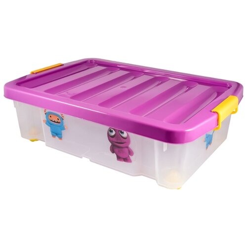 Ящик 30л с крышкой на роликах 