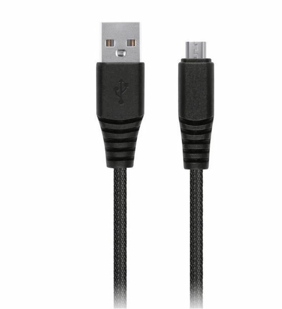Дата-кабель Smartbuy USB - micro USB "карбон" экстрапрочный длина 20 м до 2А черный (iK-20n-2)