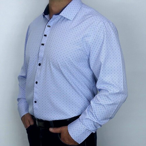 Рубашка , размер 4XL, голубой