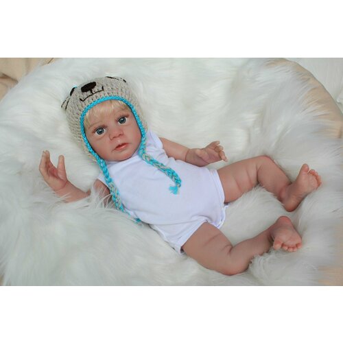 Мягконабивная кукла Реборн (Reborn Dolls) - Мальчик в белом боди (51 см) kaydora кукла реборн reborn dolls мальчик в белой футболке с дельфином 51 см