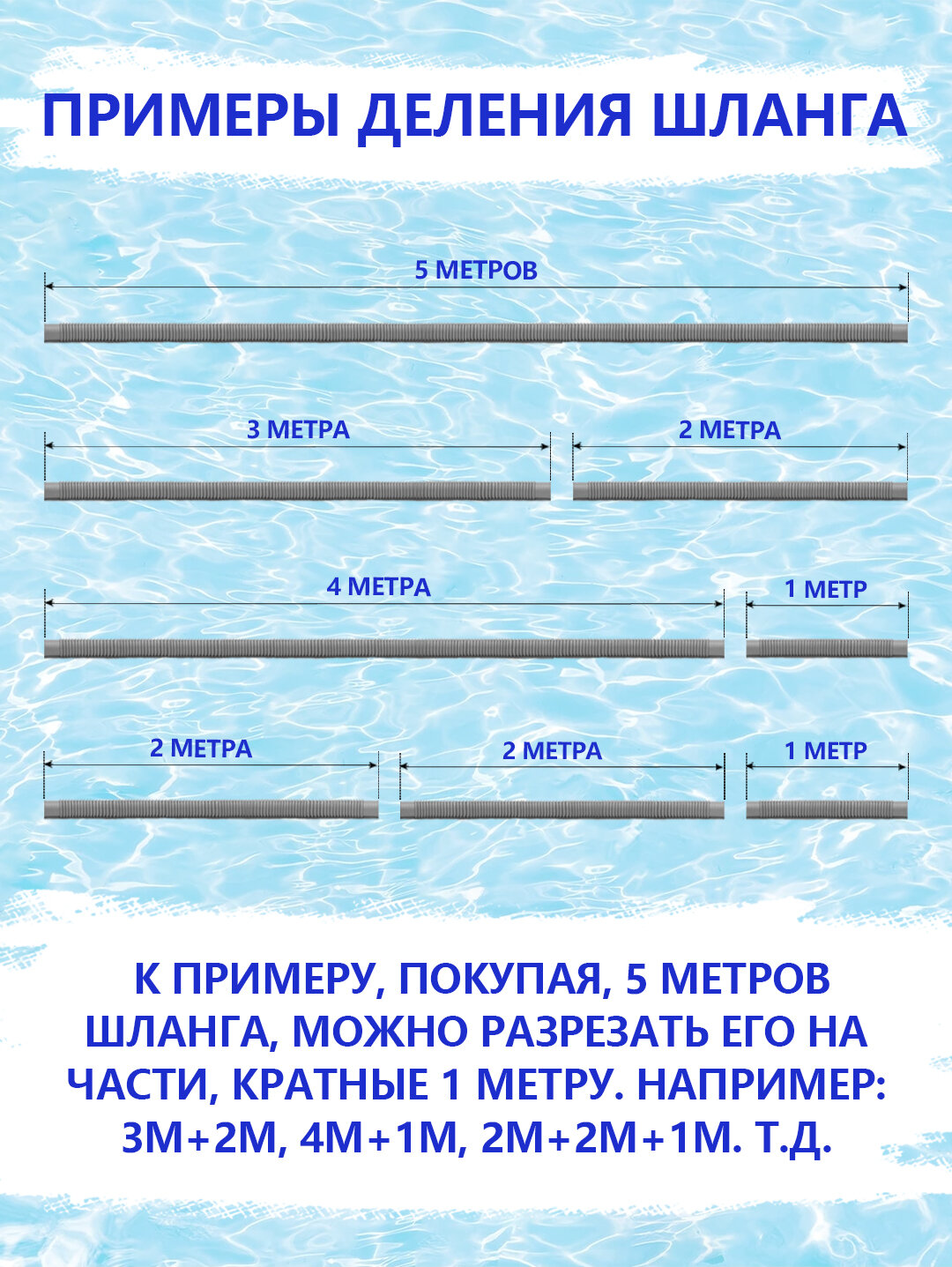 Шланг гофрированный серый 32 мм 2м - фотография № 3