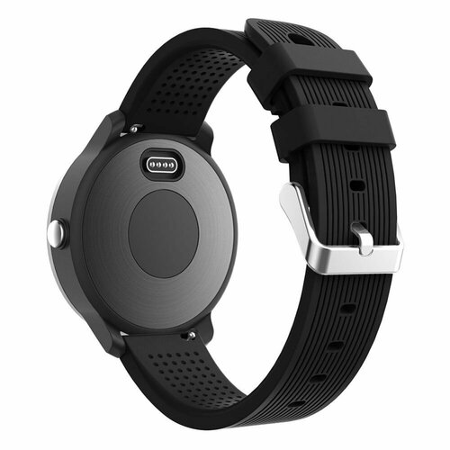 Силиконовый ремешок 20 мм для Garmin Vivoactive 3 и др. - черный 20mm original watch strap for samsung galaxy watch 4 40mm 44mm classic 42mm 46mm watch3 41mm active 2 gear sport gear s2 classic