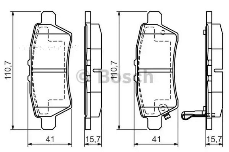 Тормозные колодки Bosch - фото №3