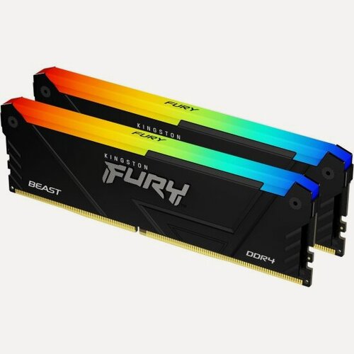 Изображение товара Оперативная память DIMM Kingston DDR4 64Gb (2х32Gb) 3200Mhz PC-25600 CL16 FURY Beast Black RGB (KF432C16BB2AK2/64)