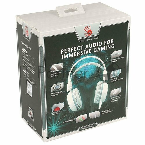 Гарнитура A4Tech Bloody G300 черныйкрасный 22м 2672₽