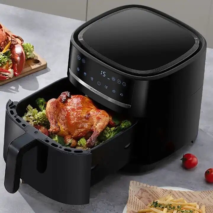 Аэрогриль/Аэрофритюрница Xiaomi Smart Air Fryer (MAF08). Объём: 6 литров. Цвет: Черный. Глобальная EU-версия