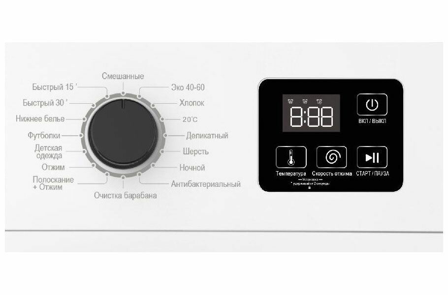 Стиральная машина Evelux EW 46121 автомат 6 кг, белый