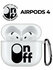 Чехол на Apple AirPods 4 с принтом "Вкл/выкл" прозрачный