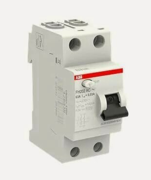 Изображение товара Устройство защитного отключения (УЗО) ABB FH202 AC-63A/30mA 2CSF202004R1630