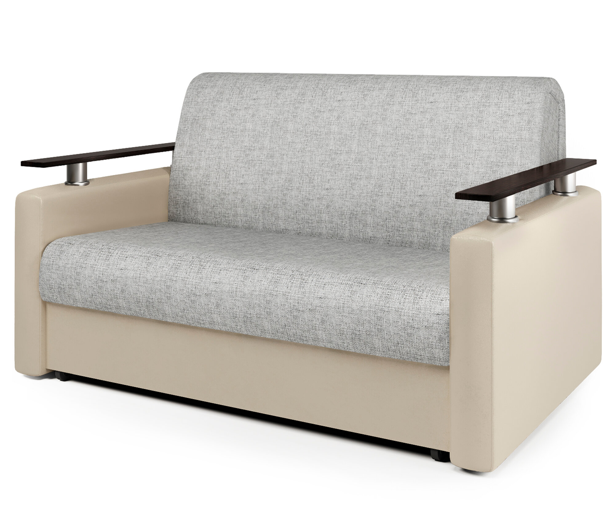 Диван-кровать Шарм-Дизайн Шарм 120х194 см, диван раскладной, аккордеон, прямой, бежевый серый