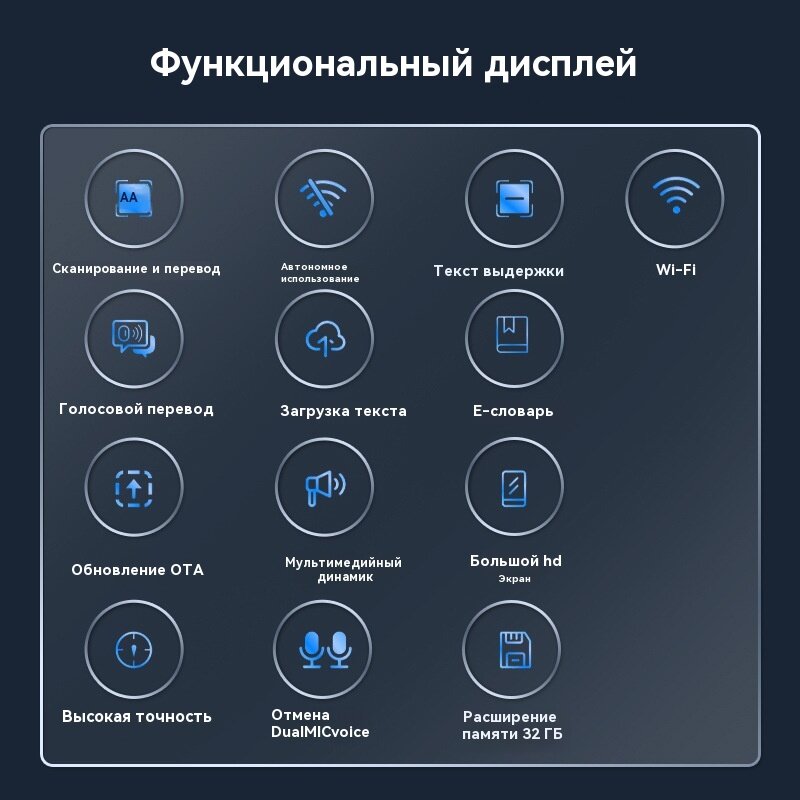 Изображение Электронный словарь + переводчик-карандаш: чITALка для детей и школьников, многоязычный! Сезон школы,2.23inch