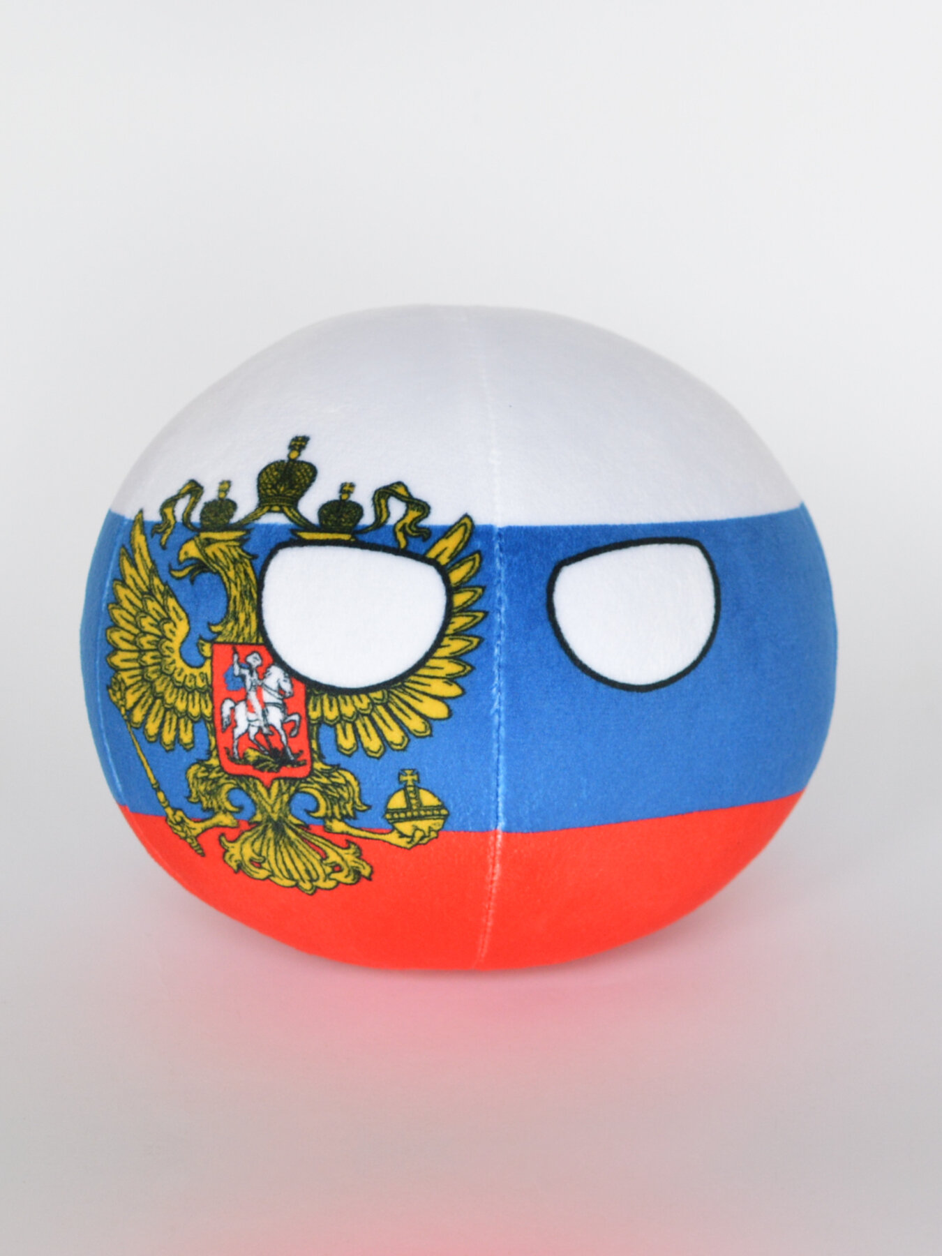 Мягкая игрушка кантрибол Олег (флаг России) - с гербом / плюшевый countryball / купить в магазине Countryballs Shop