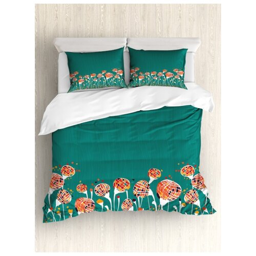 фото Комплект постельного белья "колдовские цветы", 1,5-спальный (пододеяльник+2 наволочки) ambesonne