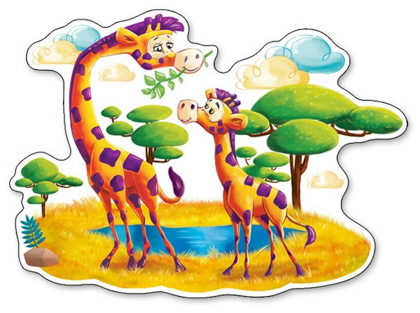 Puzzle-12 MAXI "Жирафы в Саванне" (В-120178 ) - фото №7