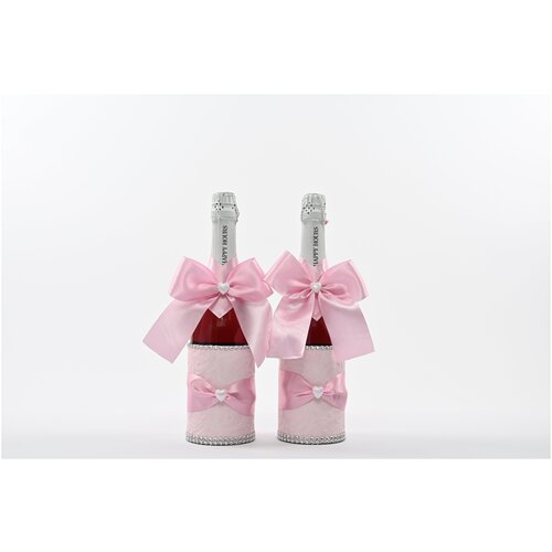 Свадебный набор для украшения бутылок шампанского 