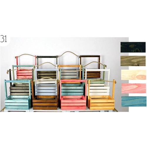 Набор из 16 дереаянных ящиков №60 