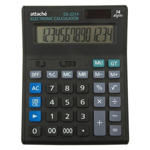 Калькулятор настольный полноразмерный Attache Economy 14-разрядный черный 974206