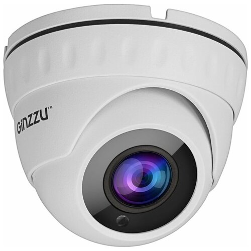 Камера видеонаблюдения аналоговая Ginzzu HID-2032S, 3.6 мм, белый [00-00001326]