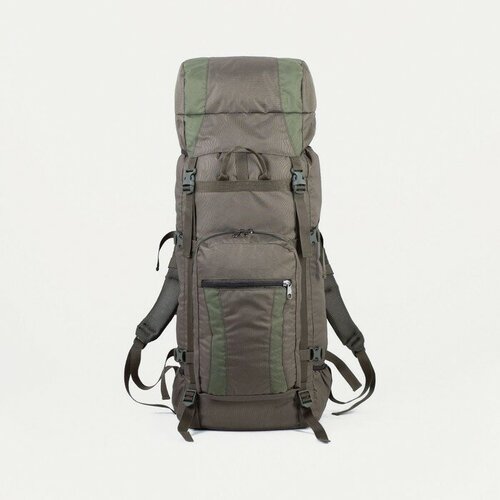 туристический рюкзак tramp squad оливковый Рюкзак туристический, 60 л, отдел на шнурке, наружный карман, 2 боковые сетки, цвет оливковый