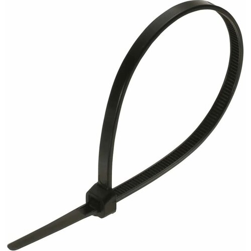 Стяжка кабельная черная 2,5х200мм (100шт) 