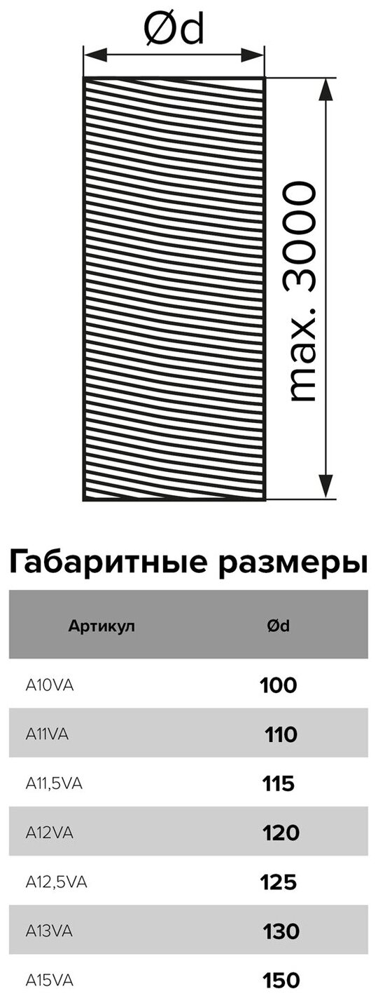 Воздуховод гибкий Эра A12VA D 120 мм 3 м алюминий AURAMAX - фото №2