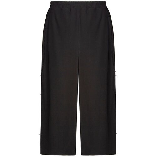 Брюки  Nuovo Borgo, свободный силуэт, пояс на резинке, размер 52, черный