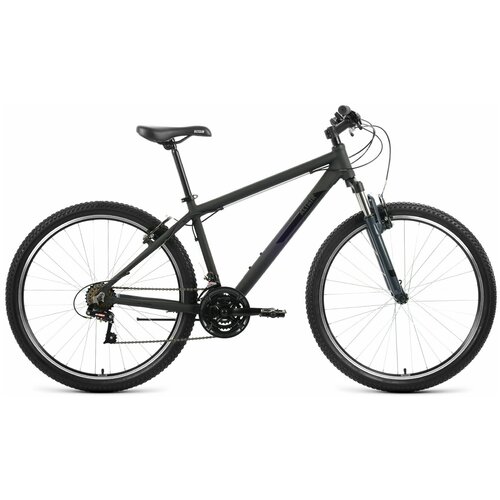 Велосипед ALTAIR AL 27,5 V (27,5 21 ск. рост. 17) 2022, черный матовый/черный, RBK22AL27208 велосипед altair al 29 d 21 ск черный оранжевый 2022 г 17 rbk22al29241
