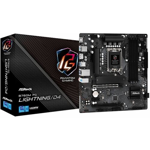 Материнская плата ASRock B760M PG LIGHTNINGD4 RTL 1721500₽